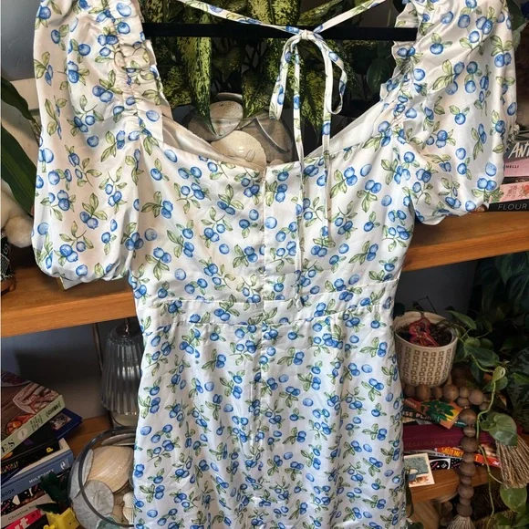 Song of Style Beverley Mini Dress in Blueberry Tart | Small, NWT - Picture 5 of 8